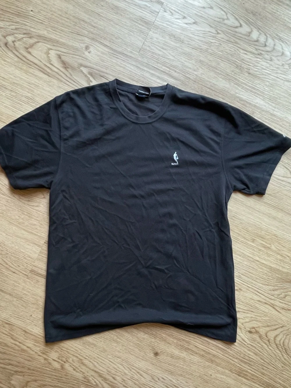 adidas Black Short Sleeve Tee with Small White Logo
